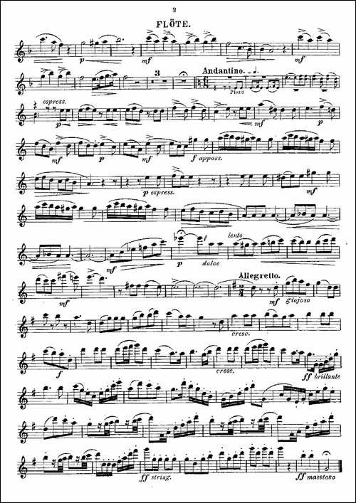 Opern-Transcriptionen.Op.45-1-长笛五线谱|长笛谱