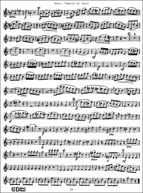 3-Duets-K.156-之第二长笛-二重奏三首-K156号-长笛五线谱|长笛谱