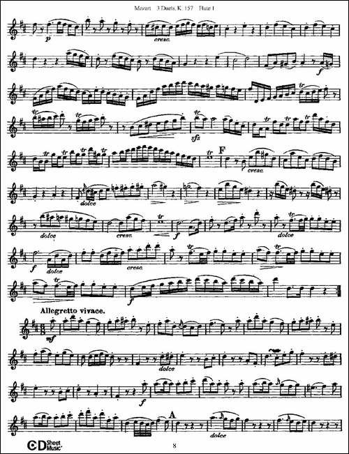3-Duets-K.157-之第一长笛-二重奏三首-K157号-长笛五线谱|长笛谱 - 图8 3-Duets-K.157-之第一长笛-二重奏三首-K157号-长笛五线谱|长笛谱