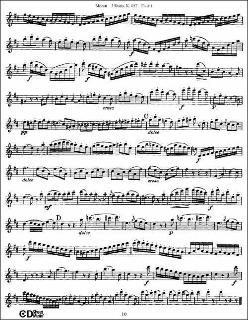 3-Duets-K.157-之第一长笛-二重奏三首-K157号-长笛五线谱|长笛谱 - 图10 3-Duets-K.157-之第一长笛-二重奏三首-K157号-长笛五线谱|长笛谱