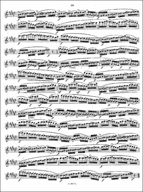 24首长笛练习曲-Op.15-之11—15-长笛五线谱|长笛谱