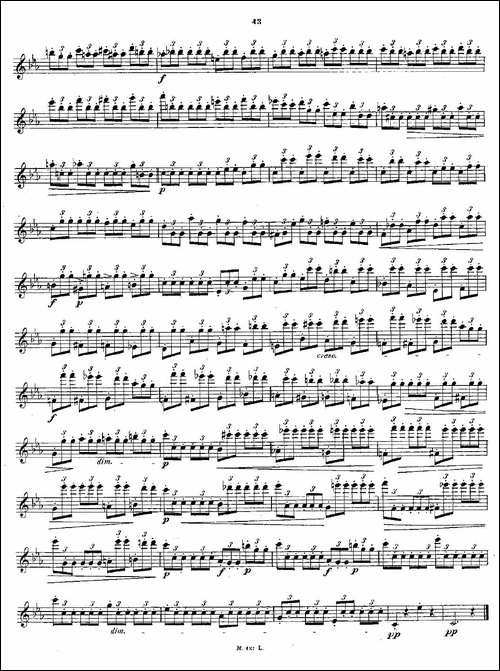 24首长笛练习曲-Op.15-之16—20-长笛五线谱|长笛谱