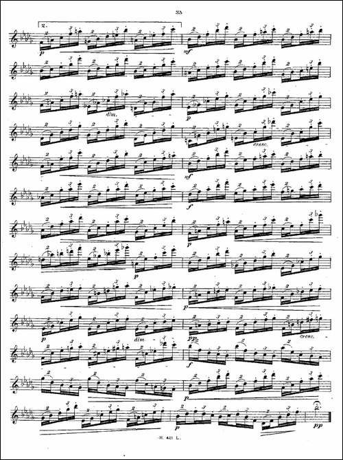 24首长笛练习曲-Op.15-之16—20-长笛五线谱|长笛谱