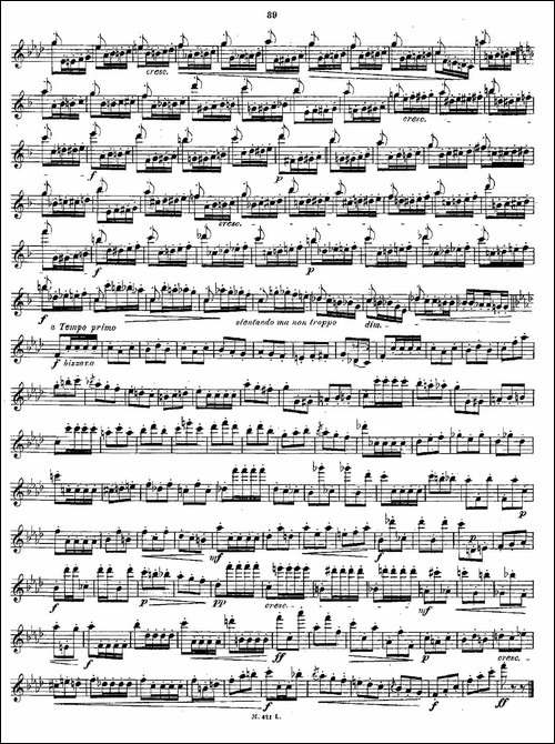 24首长笛练习曲-Op.15-之16—20-长笛五线谱|长笛谱