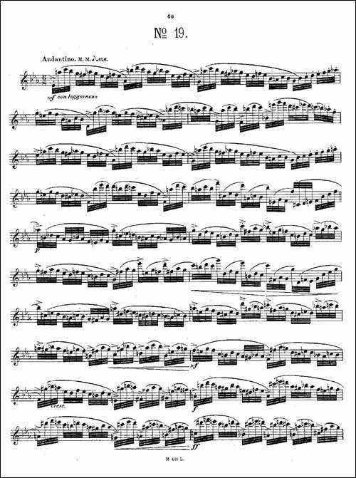 24首长笛练习曲-Op.15-之16—20-长笛五线谱|长笛谱