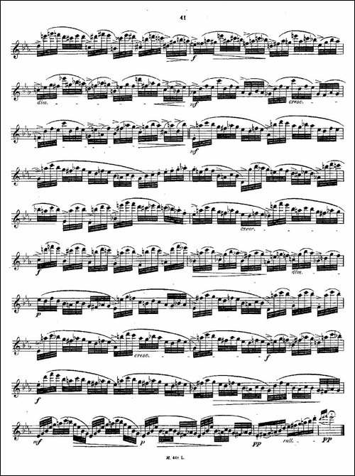 24首长笛练习曲-Op.15-之16—20-长笛五线谱|长笛谱
