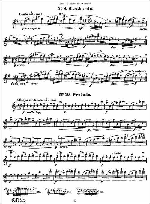 Bach-24-Flutc-Concert-Studies-之6—10-巴赫-长笛五线谱|长笛谱