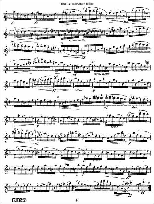 Bach-24-Flutc-Concert-Studies-之20—24-巴-长笛五线谱|长笛谱 - 图8 Bach-24-Flutc-Concert-Studies-之20—24-巴-长笛五线谱|长笛谱