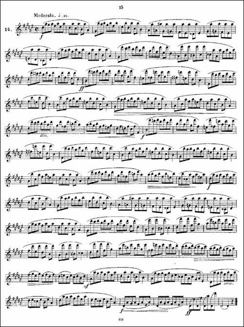 Andersen-etude-op30-之13—24-练习曲作品30号-长笛五线谱|长笛谱