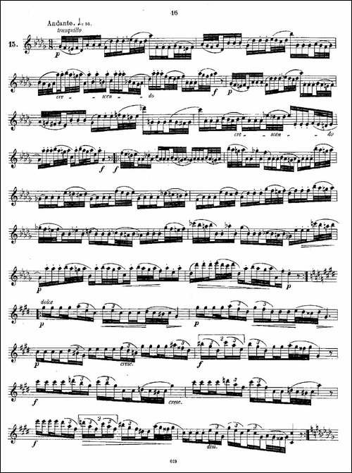 Andersen-etude-op30-之13—24-练习曲作品30号-长笛五线谱|长笛谱