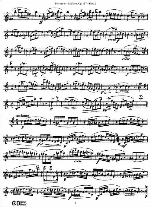 Six-Duets,-Op.137-之一-二重奏-六首作品-137-长笛五线谱|长笛谱
