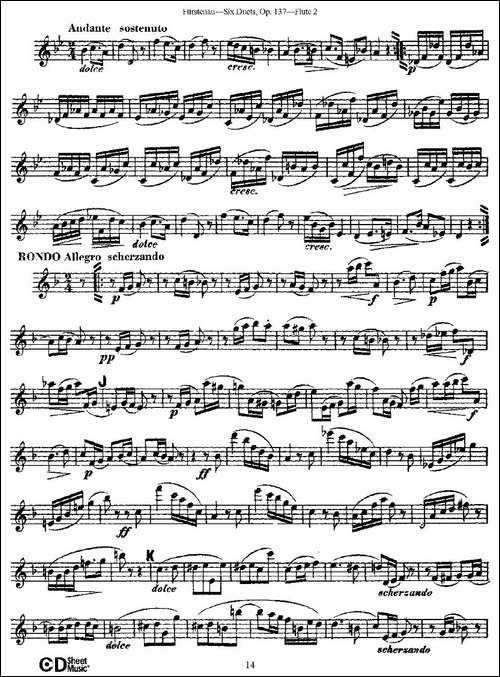Six-Duets,-Op.137-之三-二重奏-六首作品-137-长笛五线谱|长笛谱