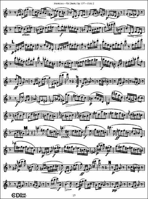 Six-Duets,-Op.137-之三-二重奏-六首作品-137-长笛五线谱|长笛谱