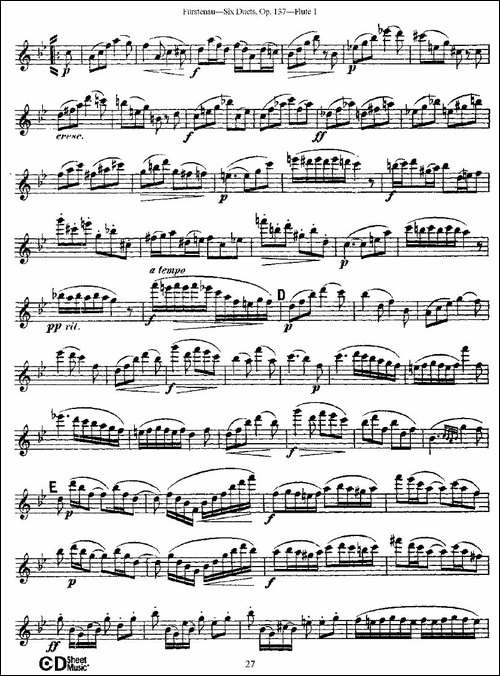 Six-Duets,-Op.137-之五-二重奏-六首作品-137-长笛五线谱|长笛谱