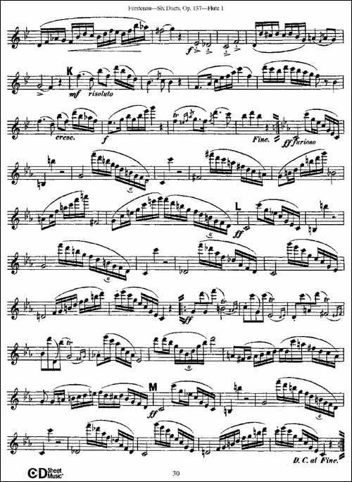 Six-Duets,-Op.137-之五-二重奏-六首作品-137-长笛五线谱|长笛谱