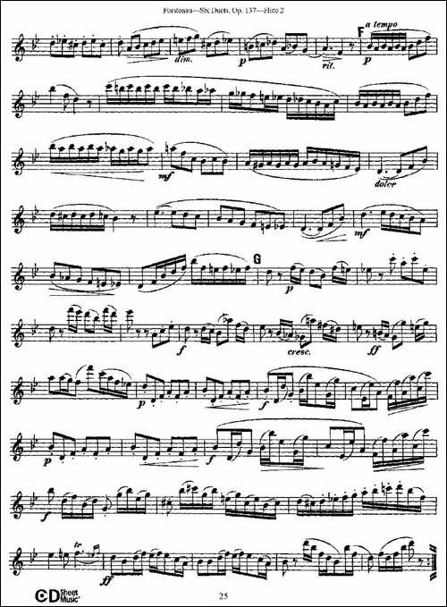 Six-Duets,-Op.137-之五-二重奏-六首作品-137-长笛五线谱|长笛谱