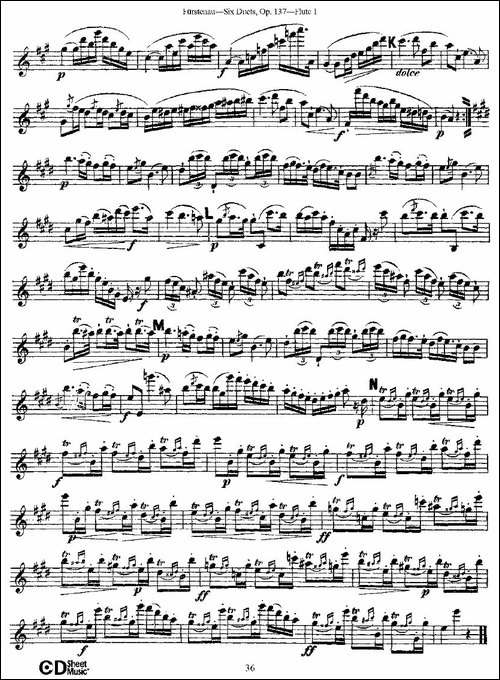 Six-Duets,-Op.137-之六-二重奏-六首作品-137-长笛五线谱|长笛谱