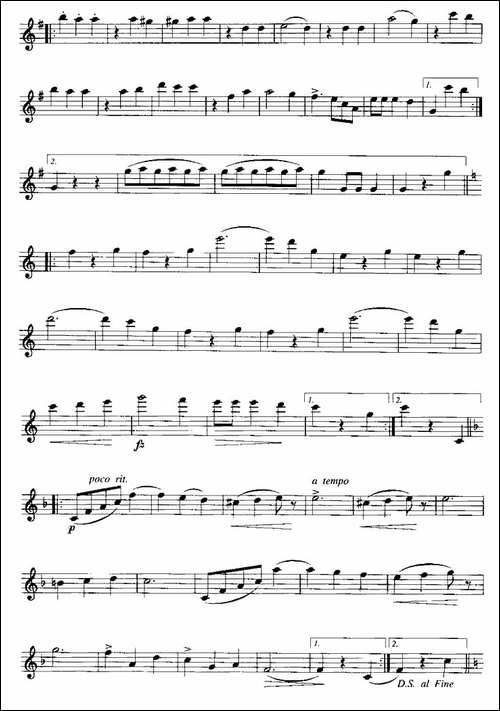 蓝色多瑙河舞曲-长笛五线谱|长笛谱