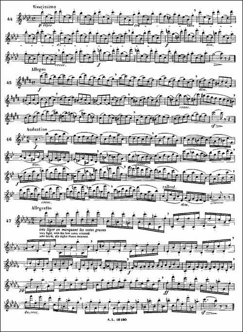 moyse-100首练习曲之41—49-长笛五线谱|长笛谱