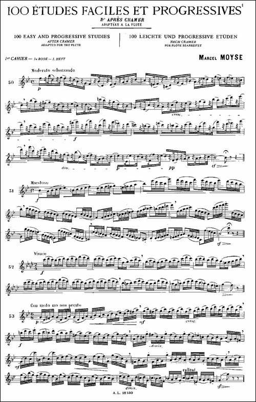 moyse-100首练习曲之50—66-长笛五线谱|长笛谱