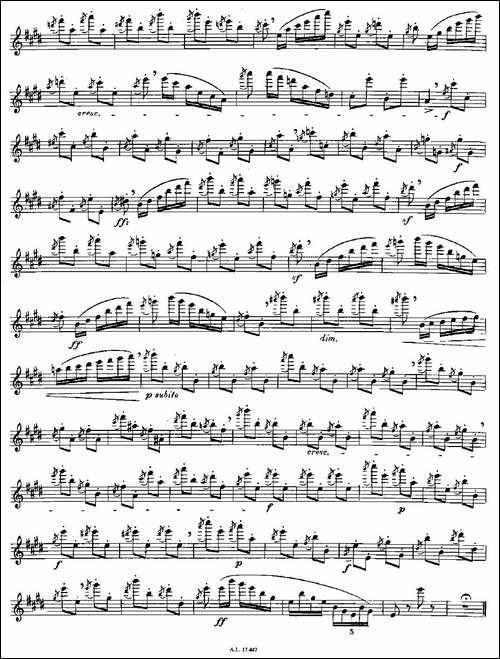 Moyse-25-Studies-after-Czerny-flute-之15-2-长笛五线谱|长笛谱