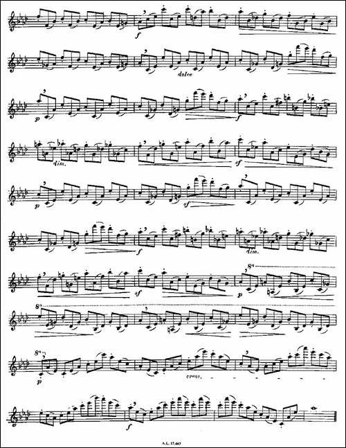 Moyse-25-Studies-after-Czerny-flute-之18-2-长笛五线谱|长笛谱