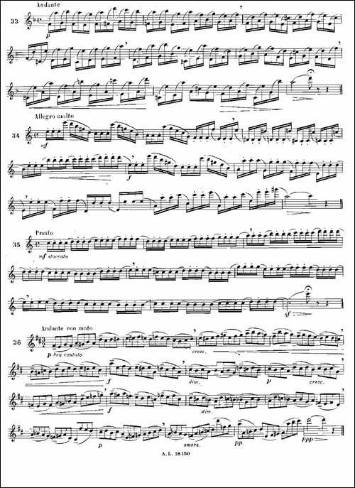 简易音阶练习100首之20-36-moyse-100-studies--长笛五线谱|长笛谱