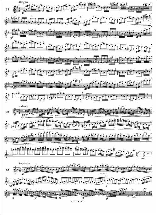 简易音阶练习100首之50-66-moyse-100-studies--长笛五线谱|长笛谱