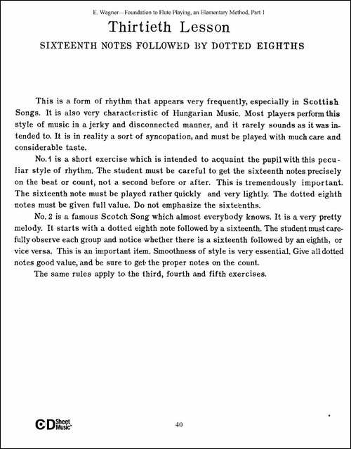 长笛演奏基础教程练习-21—30-长笛五线谱|长笛谱