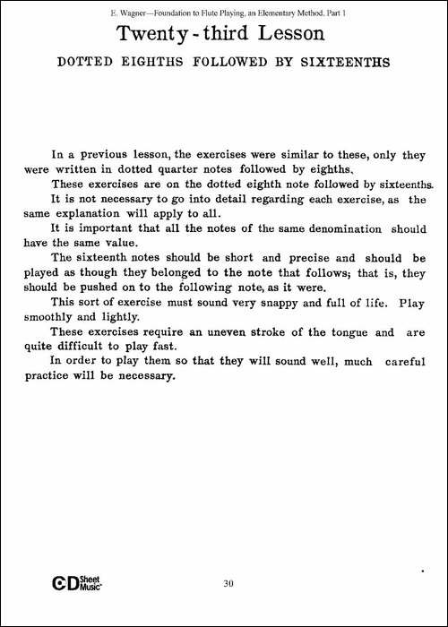 长笛演奏基础教程练习-21—30-长笛五线谱|长笛谱