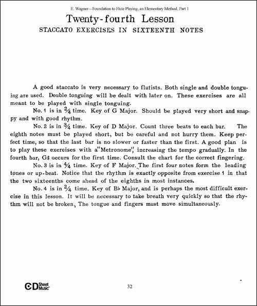 长笛演奏基础教程练习-21—30-长笛五线谱|长笛谱