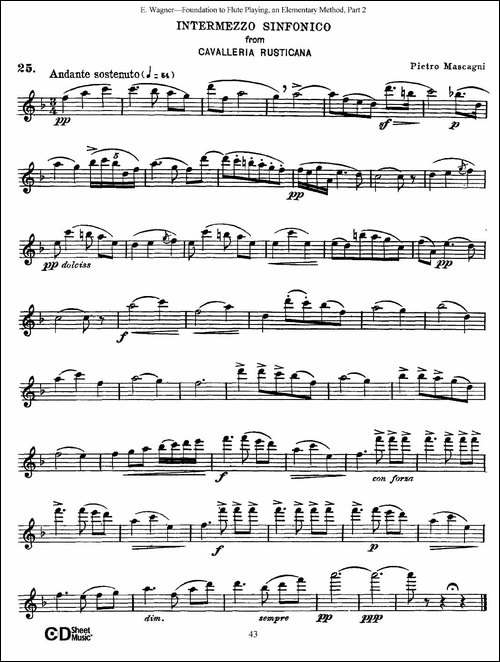 长笛演奏基础教程练习-Collection-of-Songs-an-长笛五线谱|长笛谱