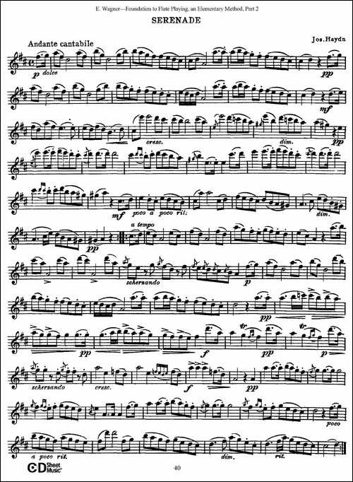 长笛演奏基础教程练习-Collection-of-Songs-an-长笛五线谱|长笛谱