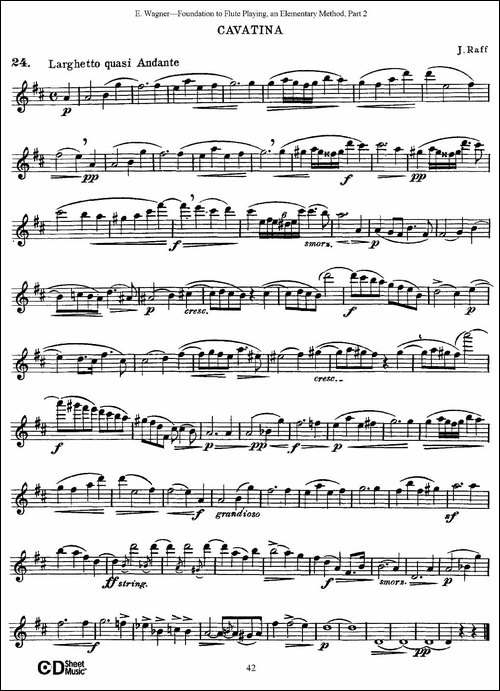 长笛演奏基础教程练习-Collection-of-Songs-an-长笛五线谱|长笛谱