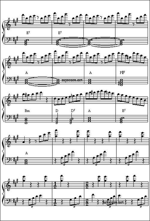 哥斯达尼加人-电子琴谱 - 图6 哥斯达尼加人-电子琴谱