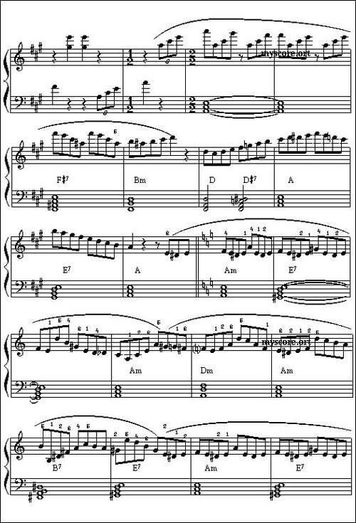 哥斯达尼加人-电子琴谱 - 图7 哥斯达尼加人-电子琴谱