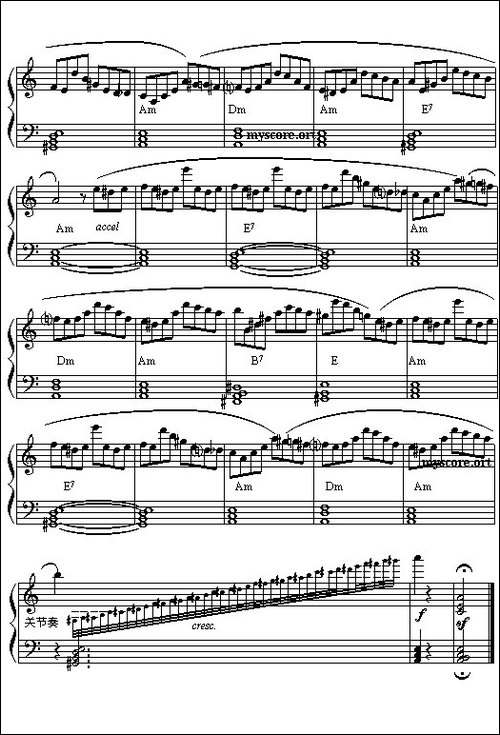 哥斯达尼加人-电子琴谱 - 图8 哥斯达尼加人-电子琴谱