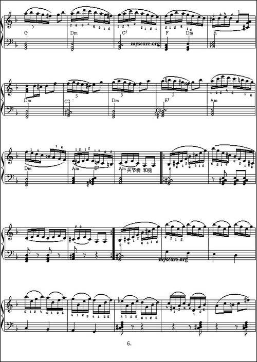 快板-D大调手风琴协奏曲-电子琴谱 - 图6 快板-D大调手风琴协奏曲-电子琴谱