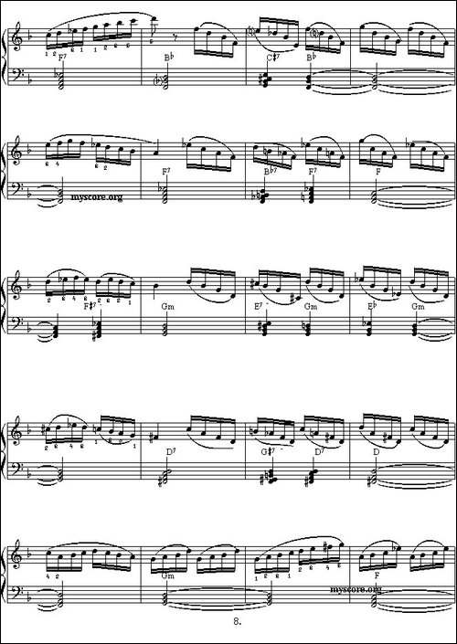 快板-D大调手风琴协奏曲-电子琴谱 - 图8 快板-D大调手风琴协奏曲-电子琴谱