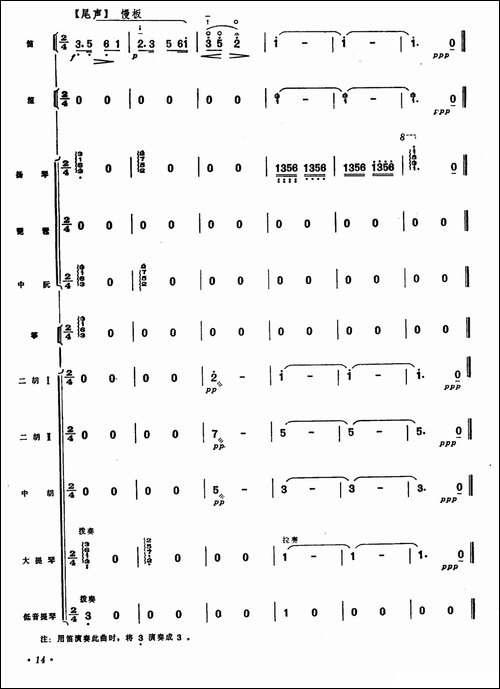 金陵游-笛子+乐队合奏-笛箫间谱|笛箫谱 - 图14 金陵游-笛子+乐队合奏-笛箫间谱|笛箫谱