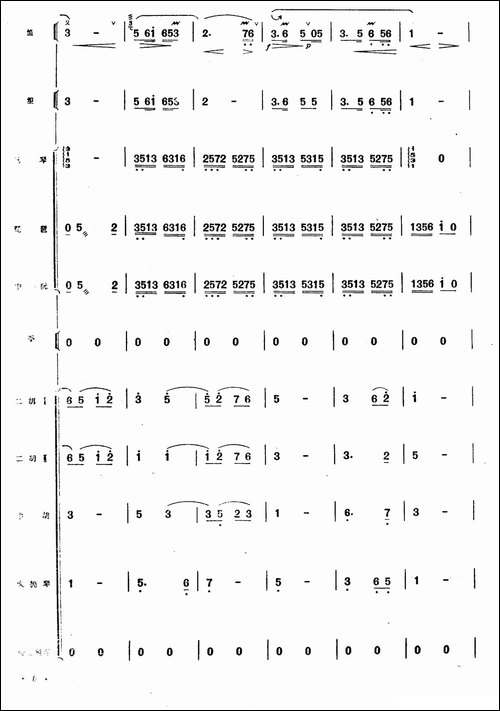 金陵游-笛子+乐队合奏-笛箫间谱|笛箫谱 - 图6 金陵游-笛子+乐队合奏-笛箫间谱|笛箫谱