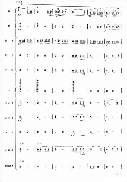 金陵游-笛子+乐队合奏-笛箫间谱|笛箫谱 - 图7 金陵游-笛子+乐队合奏-笛箫间谱|笛箫谱
