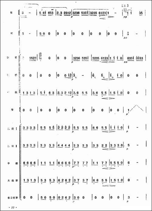 金陵游-笛子+乐队合奏-笛箫间谱|笛箫谱 - 图10 金陵游-笛子+乐队合奏-笛箫间谱|笛箫谱