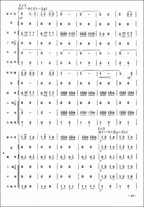 在希望的田野上-新竹笛+乐队伴奏-笛箫间谱|笛箫谱 - 图6 在希望的田野上-新竹笛+乐队伴奏-笛箫间谱|笛箫谱