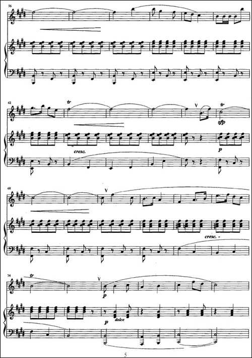 沂蒙山抒怀-钢琴伴奏-笛箫间谱|笛箫谱