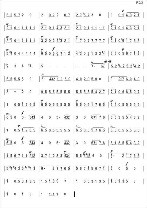 弦乐小夜曲-莫扎特作品-K.525-箫-笛箫间谱|笛箫谱