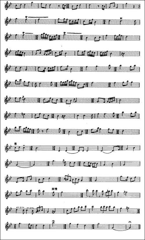 胡笳-箫-五线谱-笛箫简谱|笛箫谱