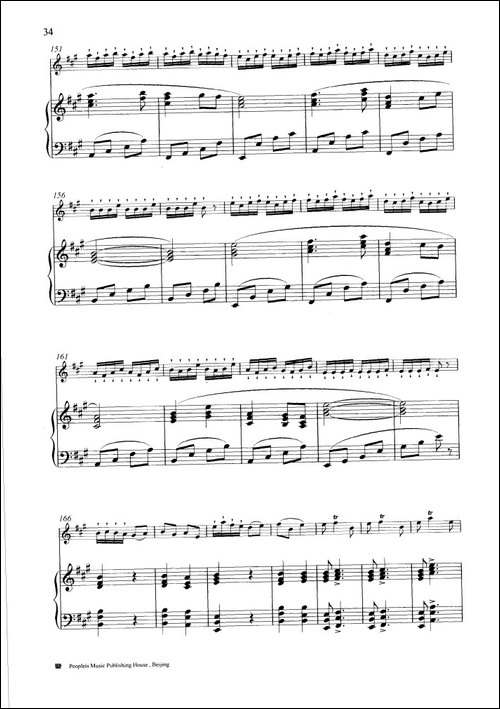 喜看丰收景-钢琴伴奏谱-笛箫简谱|笛箫谱