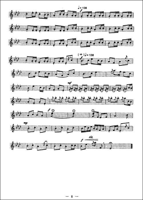 喜相逢-五线谱版-笛箫简谱|笛箫谱