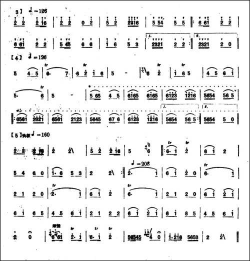 推炒面-笛箫简谱|笛箫谱